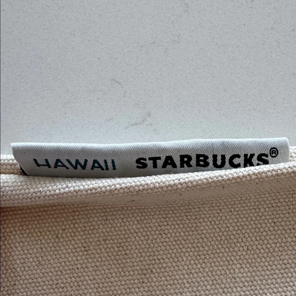 Starbucks Hawaii Stylish Green and Cream Tote Bag New ✨